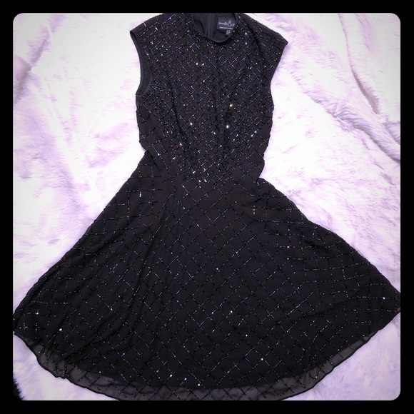 Needle & Thread black classic midi dress - Picture 1 of 8